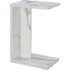 image:imageConvenience Concepts Northfield Admiral C Shaped End Table 18  Contemporary Modern C Shaped Side Table Minimalist Couch Sliding End Table for Living Room WhiteWhite Faux Marble