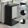 image:imageConvenience Concepts Northfield Admiral C Shaped End Table 18  Contemporary Modern C Shaped Side Table Minimalist Couch Sliding End Table for Living Room WhiteBlack