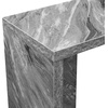 image:imageConvenience Concepts Northfield Admiral C Shaped End Table 18  Contemporary Modern C Shaped Side Table Minimalist Couch Sliding End Table for Living Room WhiteGray Faux Marble