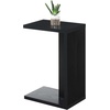 image:imageConvenience Concepts Northfield Admiral C Shaped End Table 18  Contemporary Modern C Shaped Side Table Minimalist Couch Sliding End Table for Living Room WhiteBlack