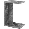 image:imageConvenience Concepts Northfield Admiral C Shaped End Table 18  Contemporary Modern C Shaped Side Table Minimalist Couch Sliding End Table for Living Room WhiteGray Faux Marble
