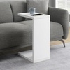 image:imageConvenience Concepts Northfield Admiral C Shaped End Table 18  Contemporary Modern C Shaped Side Table Minimalist Couch Sliding End Table for Living Room WhiteWhite
