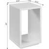 image:imageConvenience Concepts Northfield Admiral End Table with Shelf WhiteWhite