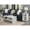 image:imageConvenience Concepts Northfield Admiral End Table with Shelf WhiteWhite Faux Marble