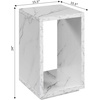 image:imageConvenience Concepts Northfield Admiral End Table with Shelf WhiteWhite Faux Marble