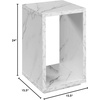 image:imageConvenience Concepts Northfield Admiral End Table with Shelf WhiteWhite Faux Marble