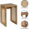 image:imageConvenience Concepts Northfield Weave End Table 1575  Rattan Boho Side Table for The Living Room Family Room Wicker End Table Brown Autumn HazeBeige Barley