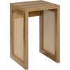 image:imageConvenience Concepts Northfield Weave End Table 1575  Rattan Boho Side Table for The Living Room Family Room Wicker End Table Brown Autumn HazeBeige Barley