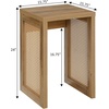 image:imageConvenience Concepts Northfield Weave End Table 1575  Rattan Boho Side Table for The Living Room Family Room Wicker End Table Brown Autumn HazeBeige Barley