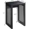 image:imageConvenience Concepts Northfield Weave End Table 1575  Rattan Boho Side Table for the Living Room Family Room Wicker End Table BlackBlack