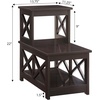 image:imageConvenience Concepts Omega 2 Step Chairside End Table BlackEspresso