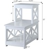 image:imageConvenience Concepts Omega 2 Step Chairside End Table BlackWhite
