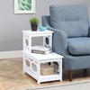 image:imageConvenience Concepts Omega 2 Step Chairside End Table BlackWhite