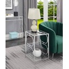 image:imageConvenience Concepts Omega Chrome End Table Clear Glass  Chrome Frame