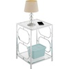 image:imageConvenience Concepts Omega Chrome End Table Clear Glass  Chrome Frame