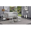 image:imageConvenience Concepts Omega Chrome End Table Clear Glass  Chrome Frame