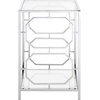 image:imageConvenience Concepts Omega Chrome End Table Clear Glass  Chrome Frame
