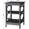 image:imageConvenience Concepts Omega End Table with Shelves Cobalt BlueBlack