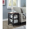 image:imageConvenience Concepts Omega End Table with Shelves Cobalt BlueCherry TopBlack