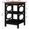 image:imageConvenience Concepts Omega End Table with Shelves Cobalt BlueCherry TopBlack