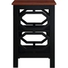 image:imageConvenience Concepts Omega End Table with Shelves Cobalt BlueCherry TopBlack