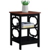 image:imageConvenience Concepts Omega End Table with Shelves Cobalt BlueCherry TopBlack