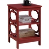 image:imageConvenience Concepts Omega End Table with Shelves Cobalt BlueCranberry Red