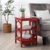 image:imageConvenience Concepts Omega End Table with Shelves Cobalt BlueCranberry Red