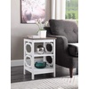 image:imageConvenience Concepts Omega End Table with Shelves Cobalt BlueDriftwood TopWhite
