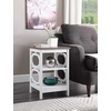image:imageConvenience Concepts Omega End Table with Shelves Cobalt BlueDriftwood TopWhite