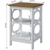 image:imageConvenience Concepts Omega End Table with Shelves Cobalt BlueDriftwood TopWhite