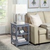 image:imageConvenience Concepts Omega End Table with Shelves Cobalt BlueGrey