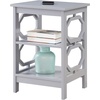 image:imageConvenience Concepts Omega End Table with Shelves Cobalt BlueGrey