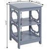 image:imageConvenience Concepts Omega End Table with Shelves Cobalt BlueGrey