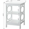 image:imageConvenience Concepts Omega End Table with Shelves Cobalt BlueWhite