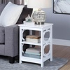 image:imageConvenience Concepts Omega End Table with Shelves Cobalt BlueWhite