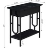 image:imageConvenience Concepts Omega Flip Top End Table with Charging Station BlackBlackBlack  Black