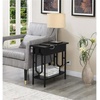 image:imageConvenience Concepts Omega Flip Top End Table with Charging Station BlackBlackBlack  Black