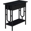image:imageConvenience Concepts Omega Flip Top End Table with Charging Station BlackBlackBlack  Black