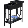 image:imageConvenience Concepts Omega Flip Top End Table with Charging Station BlackBlackBlack  Black
