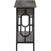 image:imageConvenience Concepts Omega Flip Top End Table with Charging Station BlackBlackWeathered Gray  Black