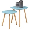 image:imageConvenience Concepts Oslo Nesting End Tables Gray  Light OakSea Foam Blue