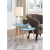 image:imageConvenience Concepts Oslo Nesting End Tables Gray  Light OakSea Foam Blue