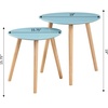 image:imageConvenience Concepts Oslo Nesting End Tables Gray  Light OakSea Foam Blue