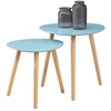 image:imageConvenience Concepts Oslo Nesting End Tables Gray  Light OakSea Foam Blue