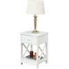 image:imageConvenience Concepts Oxford 1Drawer End Table with Shelf WhiteWhite