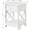 image:imageConvenience Concepts Oxford 1Drawer End Table with Shelf WhiteWhite