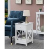 image:imageConvenience Concepts Oxford 1Drawer End Table with Shelf WhiteWhite
