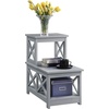image:imageConvenience Concepts Oxford 2 Step Chairside End Table EspressoGrey