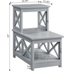 image:imageConvenience Concepts Oxford 2 Step Chairside End Table EspressoGrey